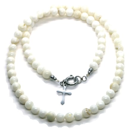 IbizaMen - heren - ketting - edelsteen - parelmoer - 50cm