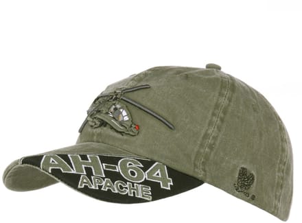 Fostex Garments - Baseball cap AH-64 Apache stone washed (kleur: Groen / maat: NVT)
