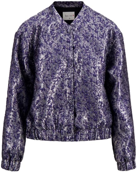 Zusss Blazer Jacquard Glans Jasje 0310 033 Night Blue Dames Maat - XL
