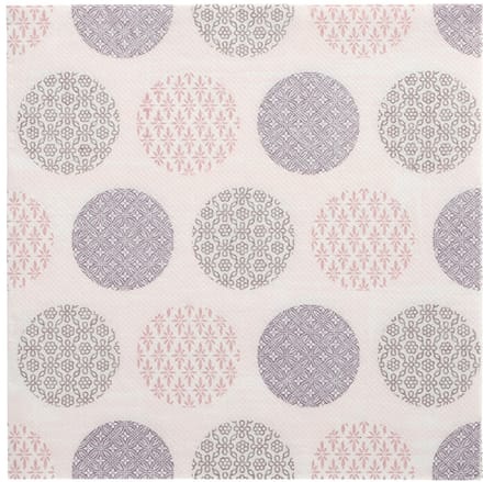 50 Servetten ROYAL Collection 1/4 vouw 40 cm x 40 cm roze Rococo
