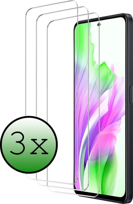 Screenprotector - 3 Stuks Geschikt voor OPPO A98 - Extra Sterk - Beschermglas - Gehard Glas - Tempered Glass - Screen Protector