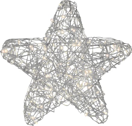 Kerstster "Galax" Zilver met 100 warmwitte LEDs - 60x20x63 cm