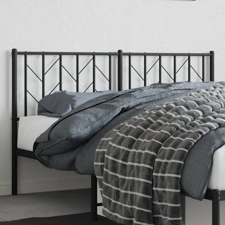 vidaXL - Vervangend - hoofdbord - 150 - cm - metaal - zwart