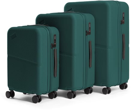 AttitudeZ Crossline Reiskoffer Set Seaweed Green - TSA slot