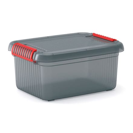 Kis K Latch opbergbox S met deksel 14 l transparant