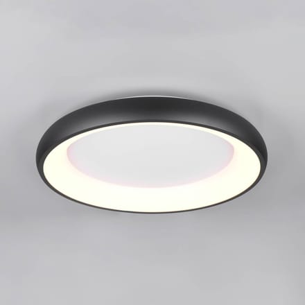 Trio Lighting Plafondlamp Cardona, Ø 62 cm, mat zwart, metaal, CCT