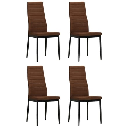 vidaXL - Eetkamerstoelen - 4 - st - stof - bruin