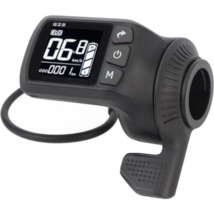 Écran LCD pour vélo électrique 2 en 1 Étanche Connecteur 5 broches Écran pour vélo électrique black
