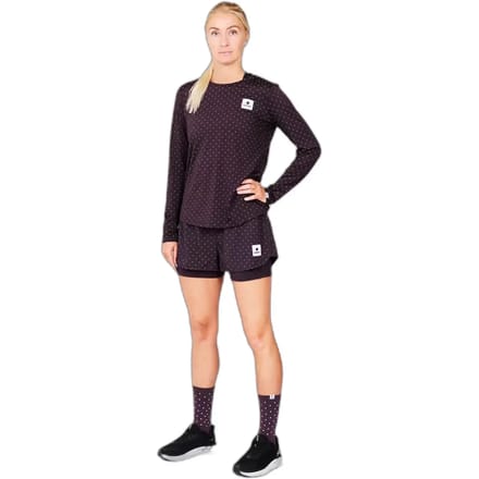 Dames T-shirt met lange mouwen Saysky Reflective Polka Pace