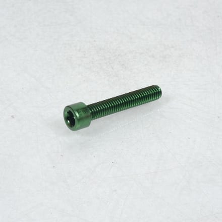 Vis BTR 5mm M6 pas 100 35mm annodisé vert 3AS Racing pour moto Neuf