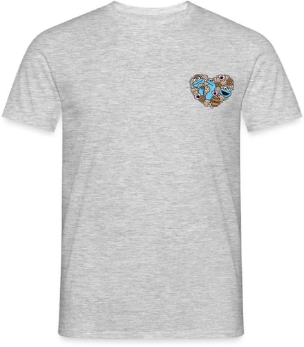 Sesamstraat Koekiemonster Hart T-Shirt Heren