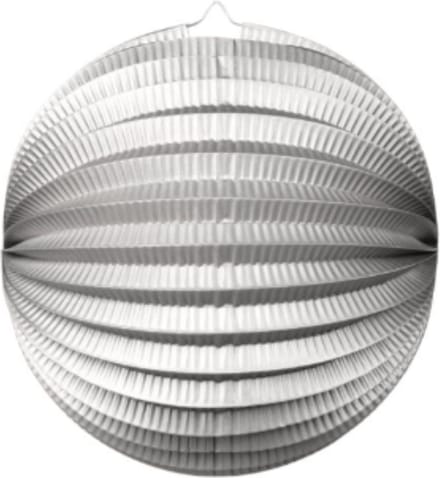Wefiesta - lampion - Metallic Zilver - (25 cm)