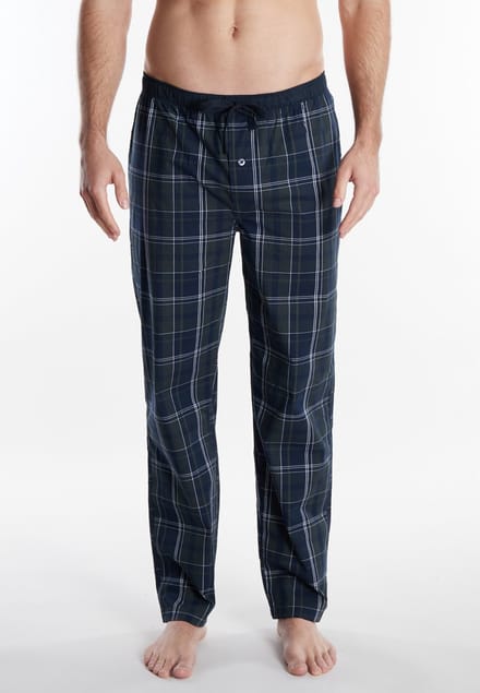 Ceceba heren pyjama- of loungebroek - donkerblauw geruit