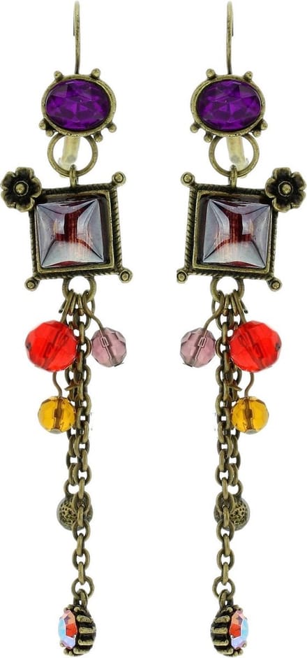 Behave - Oorbellen met hanger en kralen - Boho stijl - 9,5 cm lang