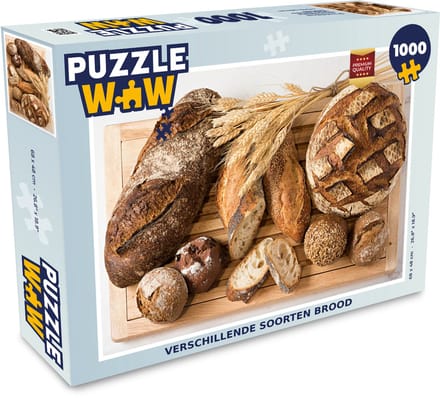 Puzzel Verschillende soorten brood - Legpuzzel - Puzzel 1000 stukjes volwassenen