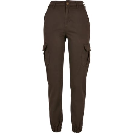 Urban Classics - High Waist Cargobroek - Taille, 29 inch - Bruin