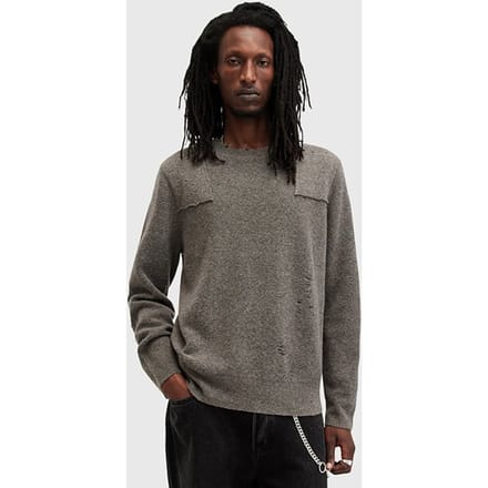 AllSaints Pointer Crew Taupe Brown Taglia: XXL | Maglioni a maglia Outlet | Uomo | Nero