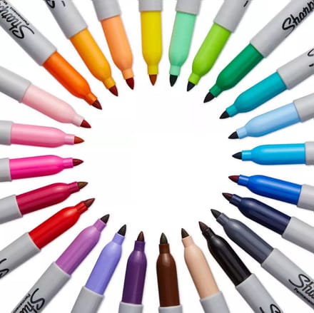 Sharpie Permanent Markers | Fine Point | Blue | 12 Count