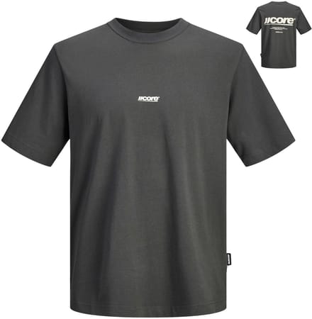 Jack & Jones Club Back Text Print SS Shirt Heren (plussize) - Maat XXL