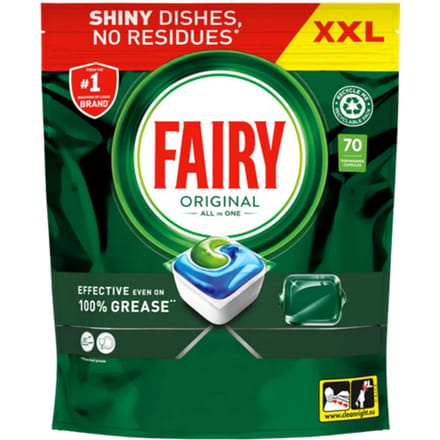 Fairy Original All-in-One Vaatwastabletten – 70 stuks
