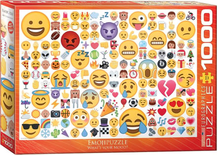Merkloos Emoji Puzzel 1000 Stukjes - Wat is je Stemming?