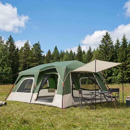 vidaXL - Directe - Tent - 10-persoons - Groen - 185T - Polyester - met - PU - Coating