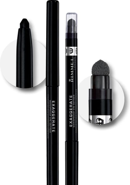 Rimmel-Exaggerating waterproof Oogpotlood 262 Blackest Black- extra zwart 3 stuks