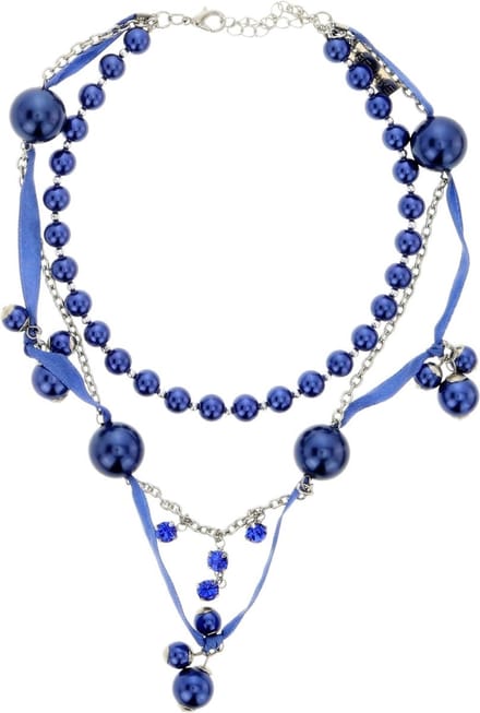 Behave - Choker blauwe parelketting - romantisch avondmoment