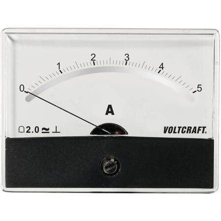 VOLTCRAFT AM-86X65/5A/DC AM-86X65/5A/DC Inbouwmeter AM-86X65/5 A/DC Draaispoel