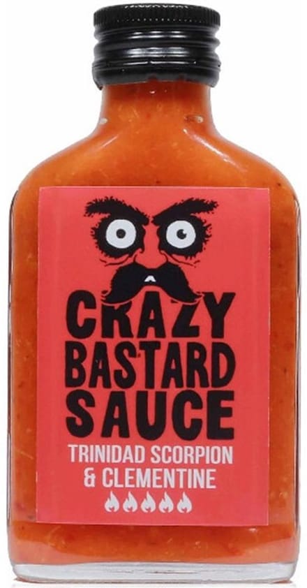 Crazy Bastard Sauce – Trinidad Scorpion & Clementine Hot Sauce – 100ml