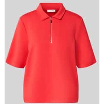 regular fit poloshirt met ritssluiting