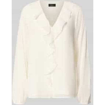 regular fit blouse met lange mouwen in crêpe-look