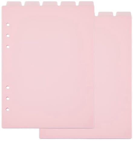Allecto - Tabbladen - Ringverdeler - 10 vellen A5 - Roze kunststof