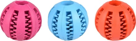 Flamingo Hondenspeelbal Dental - Rood/Blauw/Roze - 5 cm