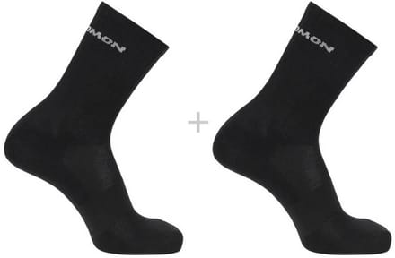 Salomon - Evasion Crew Socks | 2-Pack | Sokken | Maat S / 36-38 - Zwart