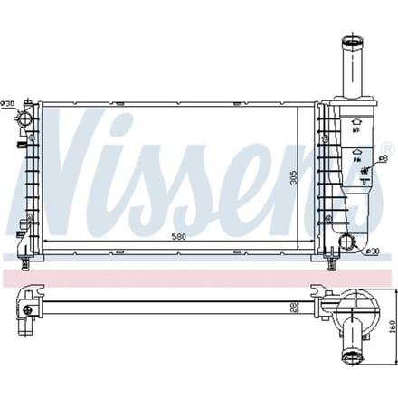 Radiator, motorkoeling NISSENS 61923