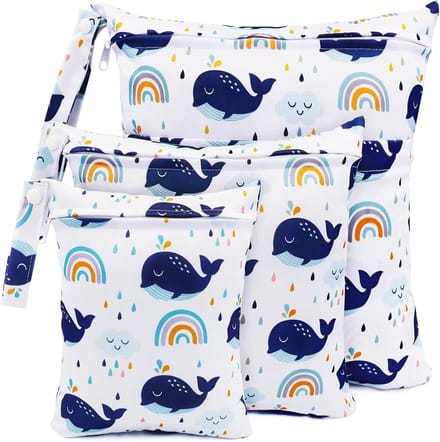 Ruime Luiertas met 3 Stuks Waterdichte Tasjes, Herbruikbare Luiers Organizer voor Baby's en Peuters