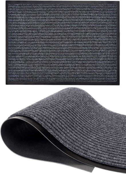Deurmat - Droogloopmat - Schoonloopmat - Voor binnen - 60 x 40cm - Anti slip - Zwart - Luft - Vloermat - Doormat