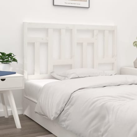 vidaXL - Hoofdbord - 145,5x4x100 - cm - massief - grenenhout - wit