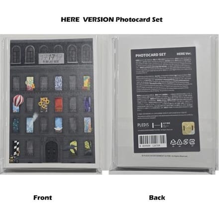 Seventeen 17 est ici ensemble de cartes photo gray