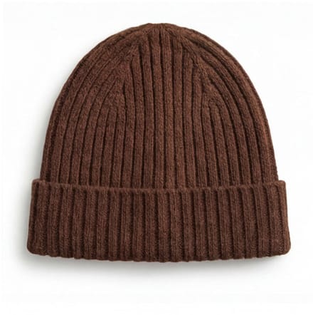 Merinowol Gebreide Baby Muts - Carob 44