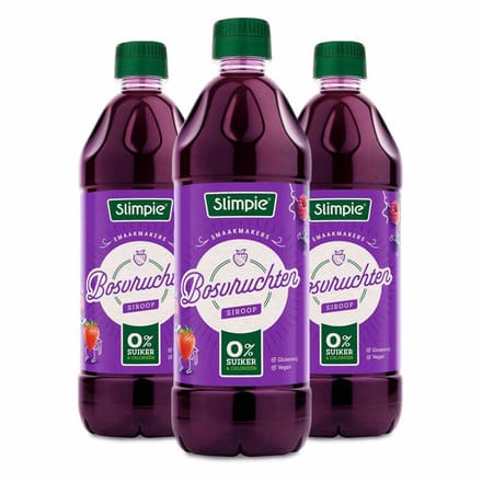 Slimpie Siroop Bosvruchten - 3 x 650 ml - Voordeelverpakking