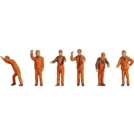 NOCH 18011 H0 Rangeerders figuren Geverfd, Staand