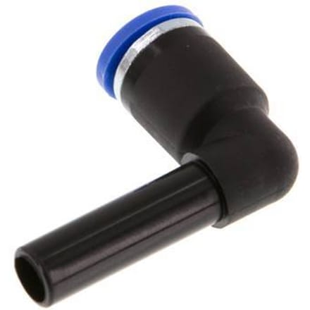 8mm x 8mm 90 graden L-verbinding PA 66 Insteekfitting Plug NBR [2 Stuks]