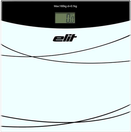 Elit digitale weegschaal- LCD display- max.gewicht 180 kg- met tarrafunctie- zwart.