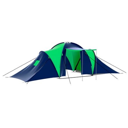 vidaXL - Tent - 9-persoons - polyester - blauw - en - groen