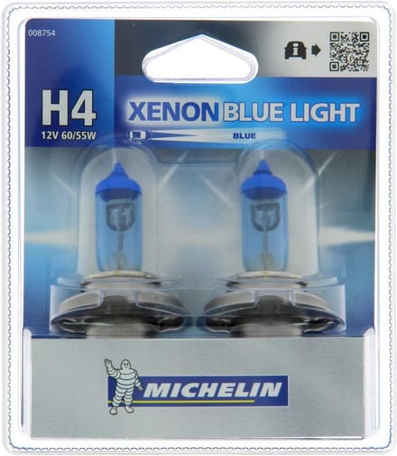 H4 Autolamp Set 12V 60/55W Blauw Xenon Effect