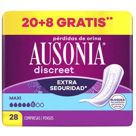 Serviettes Hygiéniques Serviettes d'incontinence DISCREET maxi 28 unités
