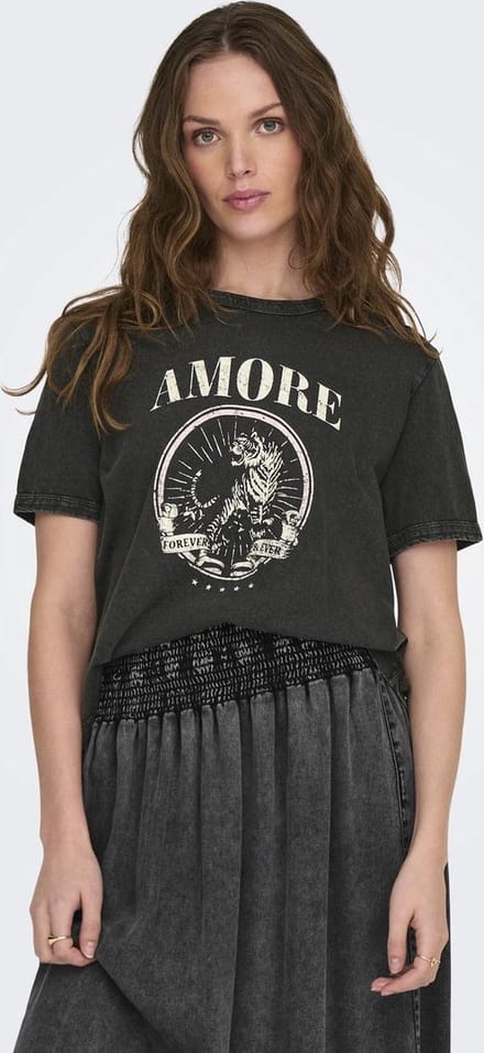 JDY - JDYFAROCK ELINA S/S PRINT TOP JRS - Dames - T-shirts