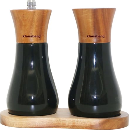 Klausberg 7594 - Peper en zout molen - zwart - 13 cm hoog